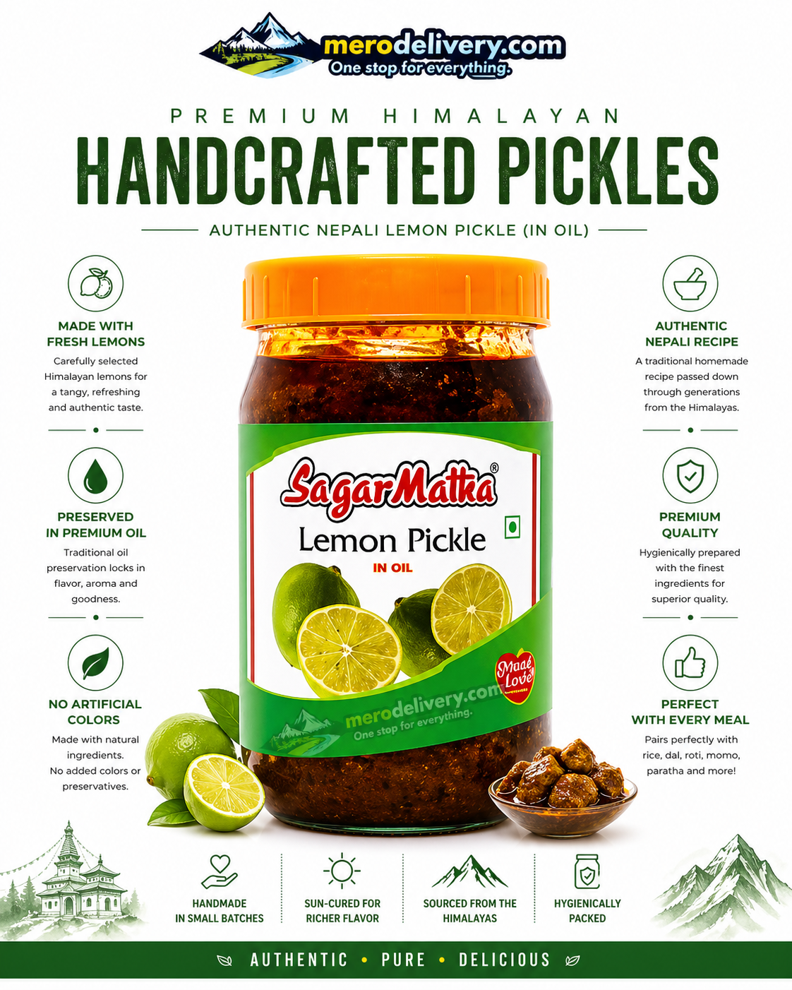 Lemon pickle 380g - Sagarmatha Foods