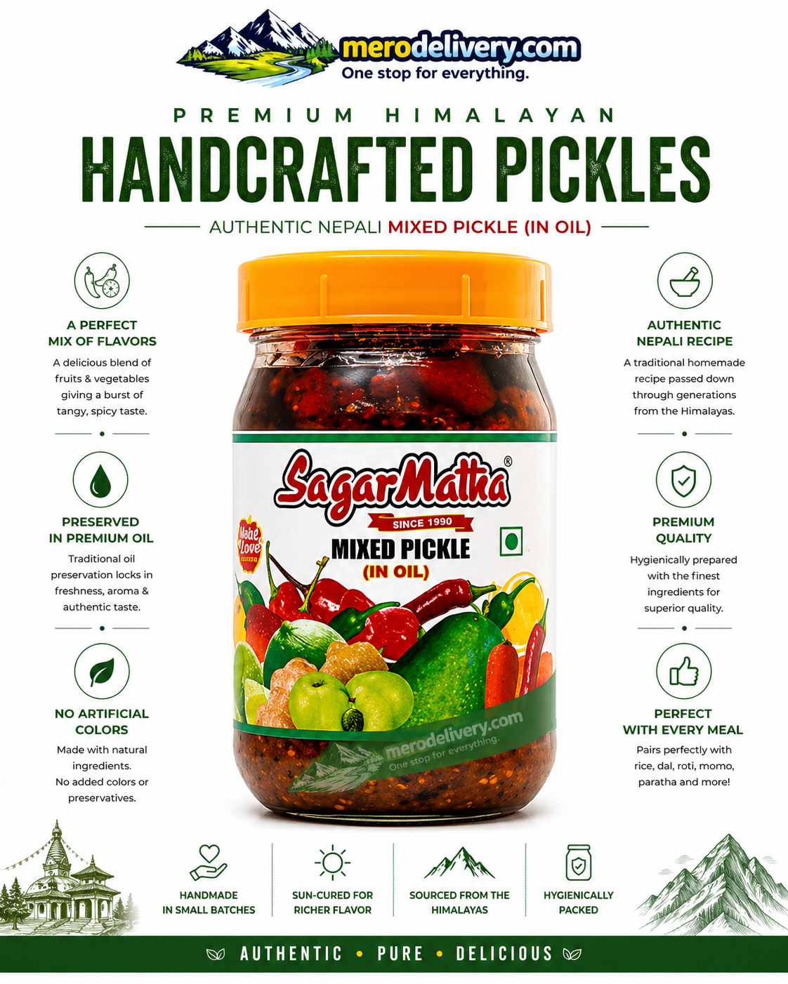 Mixed pickle in oil 380g - Sagarmatha foods